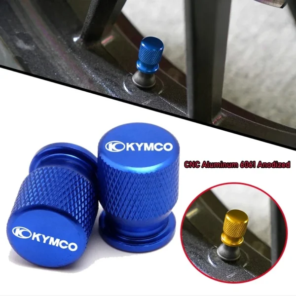 Motorcycle Tire Valve Caps for KYMCO AK550 & XCITING Models