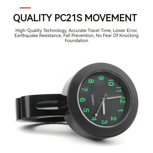 Universal Motorcycle Handlebar Mount Clock – 22mm to 25mm