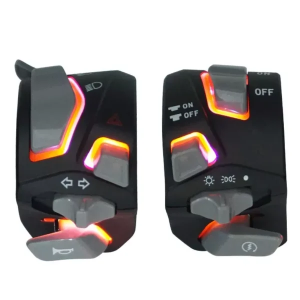 Universal 22mm Motorcycle Handlebar Switch with LED