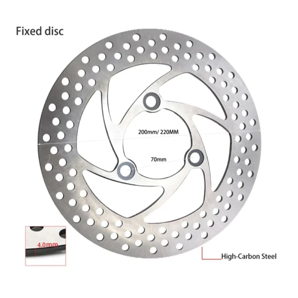 Universal 220mm Floating Motorcycle Disc Brake – 3-Hole, 70mm Pitch