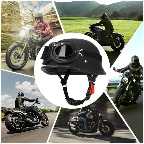 Retro Half-Face Motorcycle Helmet